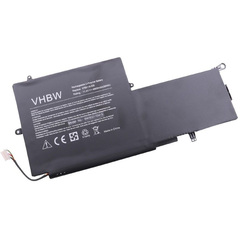 vhbw Batterie compatible avec HP Spectre x360 PC 13-4021TU, x360 PC 13-4024TU ordinateur portable Notebook (4900mAh, 11,4V, Li-polymère)