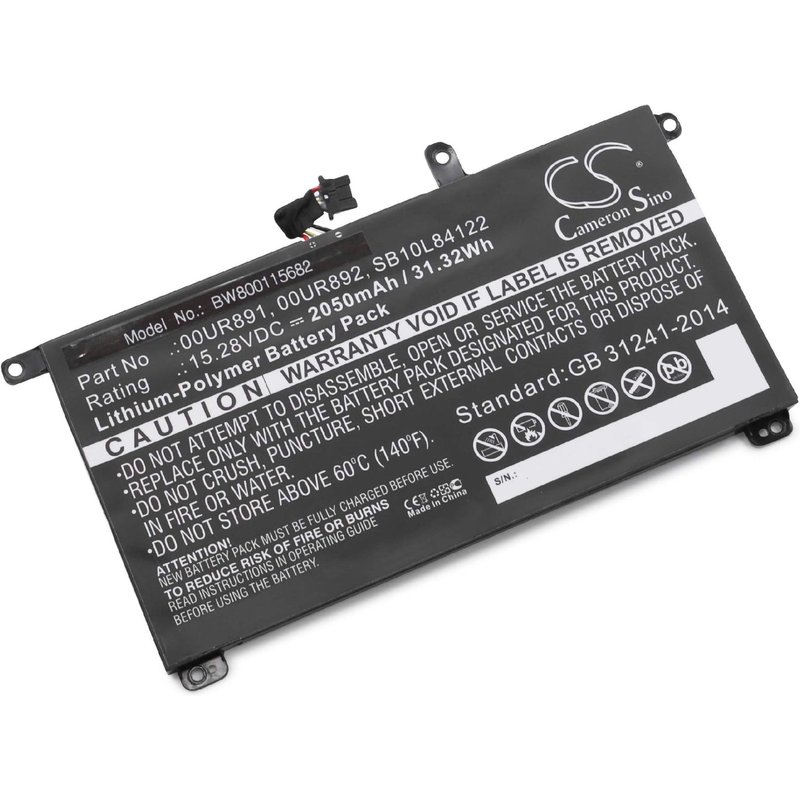 vhbw Batterie compatible avec Lenovo ThinkPad P52S-20LB001FUS, P52s-20LB000HGE ordinateur portable (2050mAh, 15,28V, Li-polymère)