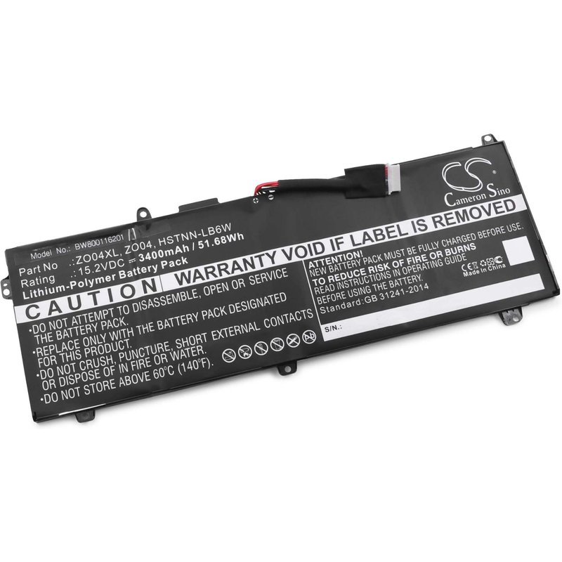 vhbw Batterie compatible avec HP ZBook Studio G3(T6E14UT), Studio G3(T6E16UT) ordinateur portable Notebook (3400mAh, 15,2V, Li-polymère)
