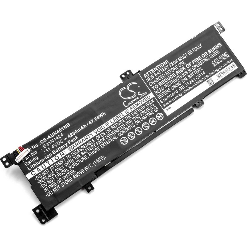 vhbw Batterie remplacement pour Asus 0B200-01390000, B31N1424 pour ordinateur portable Notebook (4200mAh, 11,4V, Li-ion)