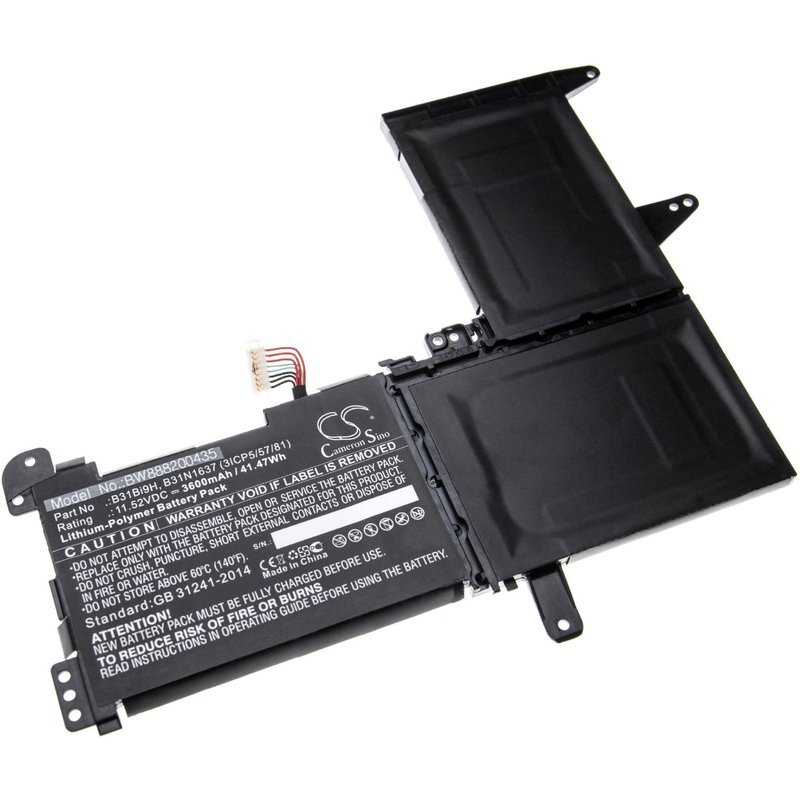 vhbw Batterie compatible avec Asus VivoBook S15 S510UA-BQ212T, S15 S510UA-BQ265T ordinateur portable (3600mAh, 11,52V, Li-polymère)