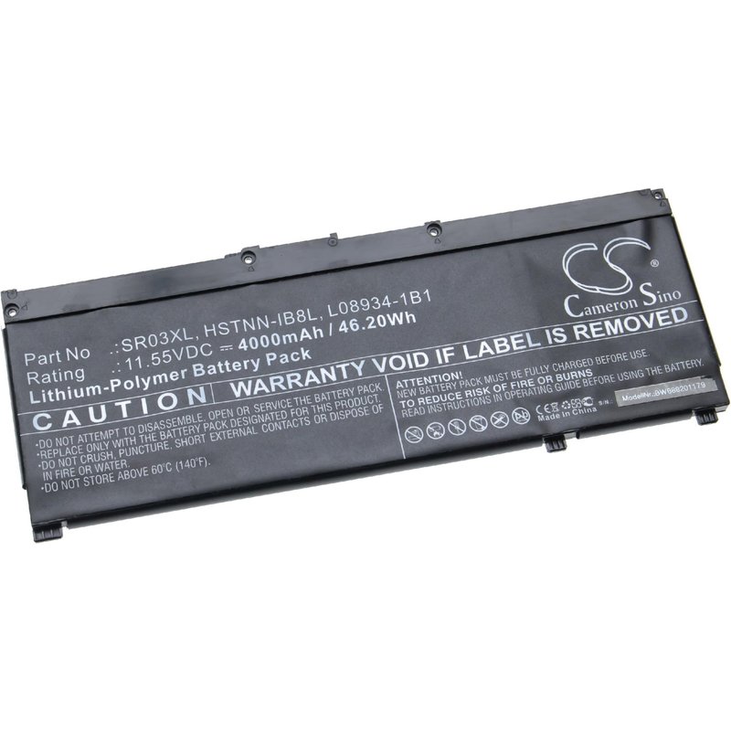 vhbw Batterie compatible avec HP Pavilion Gaming 15-cx0087TX, 15-cx0088TX, 15-cx0089TX ordinateur portable Notebook (4000mAh, 11.55V, Li-polymère)