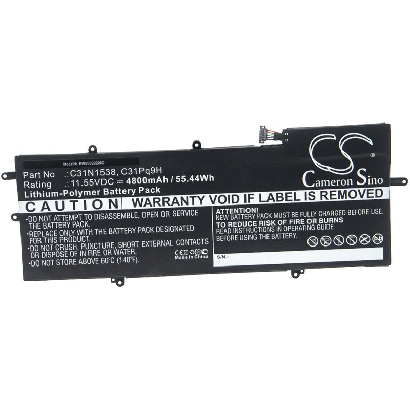 vhbw Batterie compatible avec Asus ZenBook Flip UX360UA, UX360UA-1A, UX360UA-1B ordinateur portable Notebook (4800mAh, 11.55V, Li-polymère)
