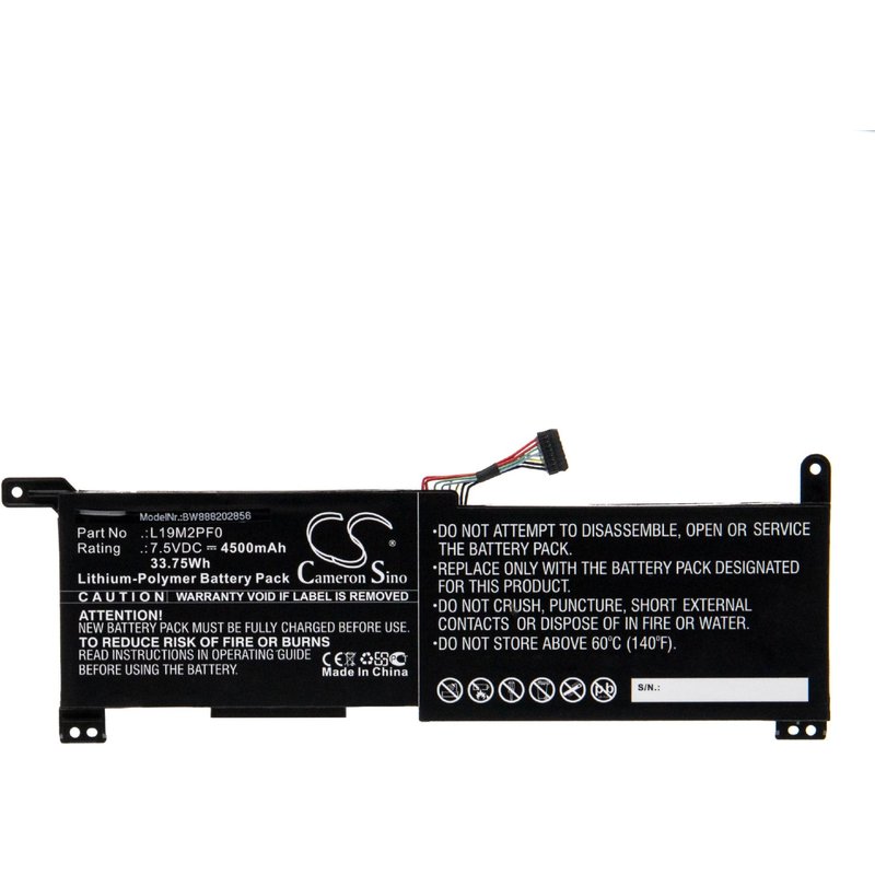 vhbw Batterie compatible avec Lenovo IdeaPad Slim 1 11AST-05, 14AST-05 ordinateur portable Notebook (4500mAh, 7,5V, Li-polymère)