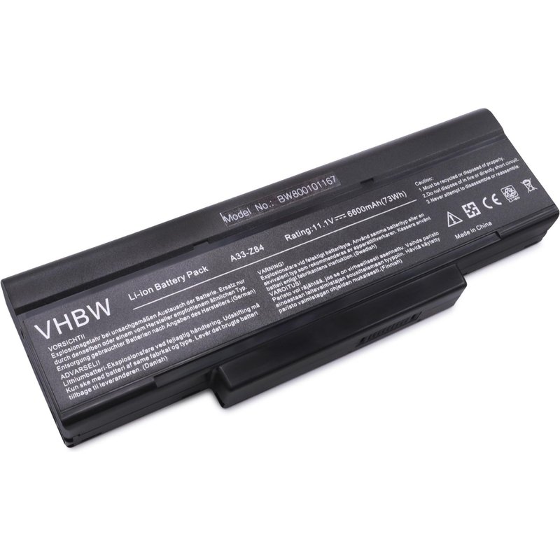 vhbw Batterie compatible avec MSI Megabook GX730, GX730X, GX740, GX740X, M1034, M655, M660, M662, M670 ordinateur portable (6600mAh, 11,1V, Li-ion)