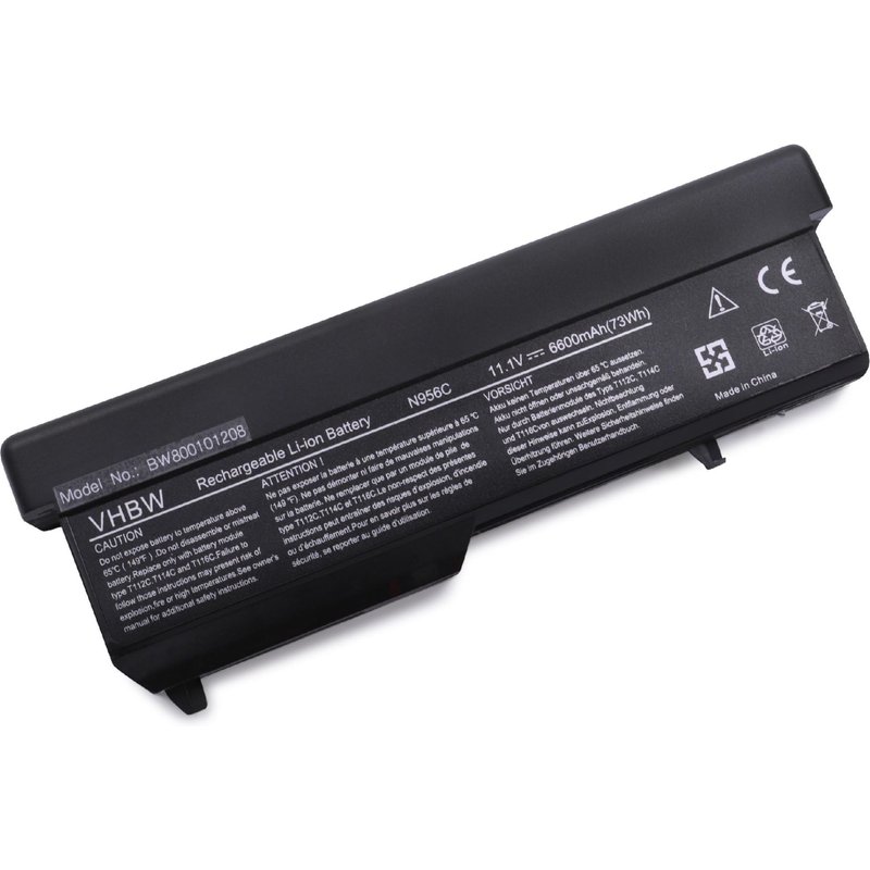 vhbw Batterie remplacement pour Dell PP36L, T112C, T114C, T116C, Y022C pour ordinateur portable Notebook (6600mAh, 11,1V, Li-ion)