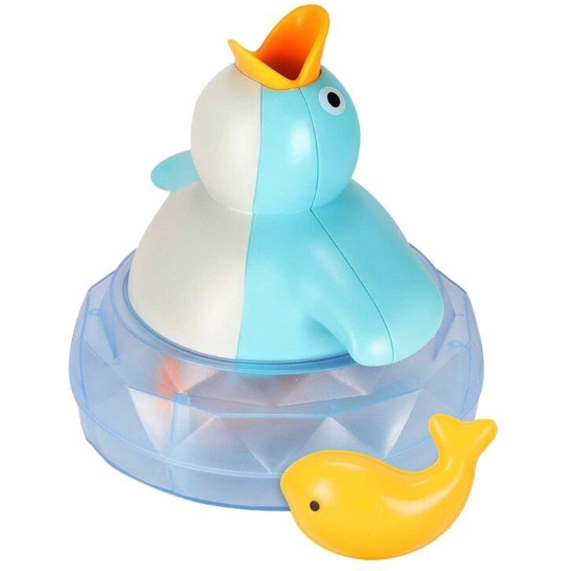 Jouets De Bain De Bébé Jouets De Baignoire D'eau De Gicleur D'amusement D'enfants Pingouin Flottant Avec De La Musique Et De L'eau De Lumière Led Pour Les Tout Petits