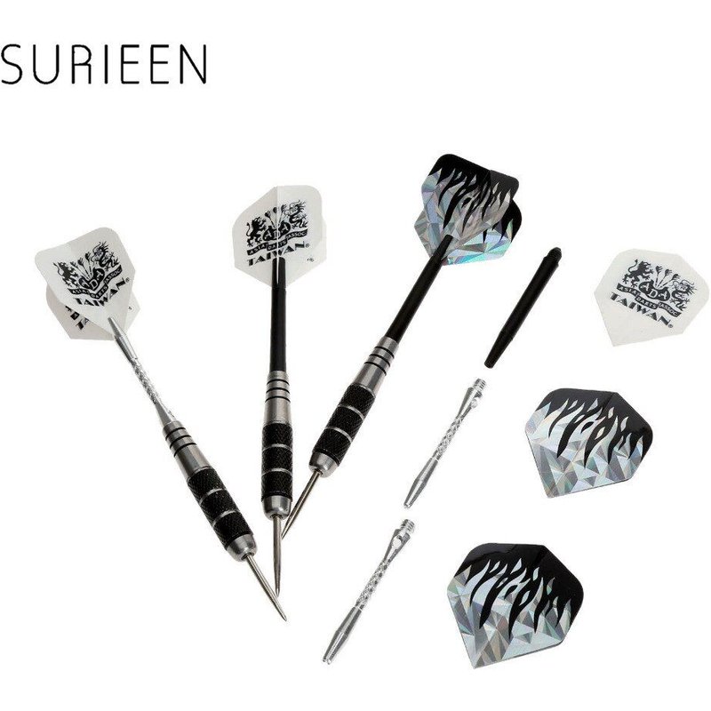 Jeu de fléchettes à aiguille en acier inoxydable, baril, Aluminium, arbre en plastique, joli vol de flamme et boîte en plastique, 3 pièces, 22g