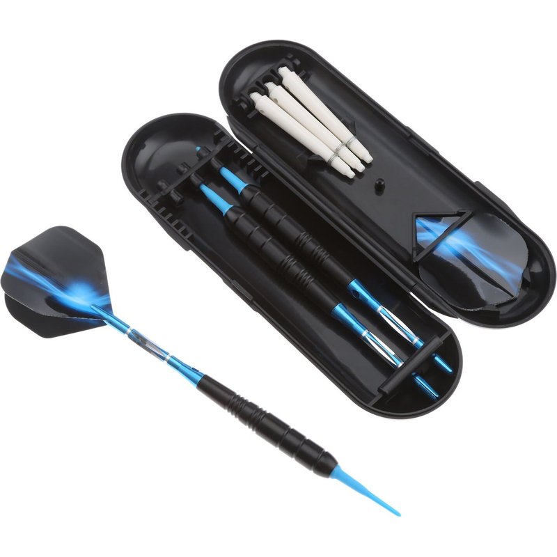 Jeu de fléchettes à pointe aiguille souple 19g, 3 pièces/boîte compétition professionnelle, manche en alliage d'aluminium et jolis vols, 3 couleurs