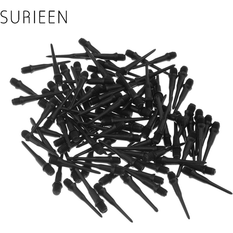100 pièces de fléchettes électroniques noires à pointe souple, Nylon, accessoires à filetage 2BA