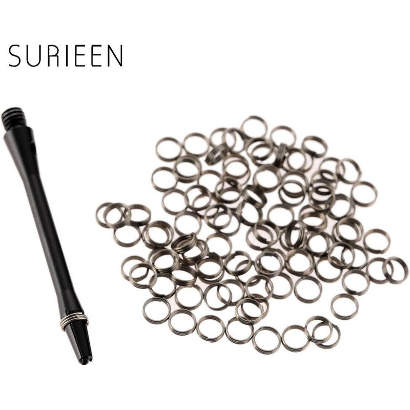 Anneaux d'arbre de fléchettes professionnels en acier inoxydable, argent, fixer les tiges en Nylon et les vols de fléchettes, accessoires de fléchettes, 4.15mm, 50 pièces