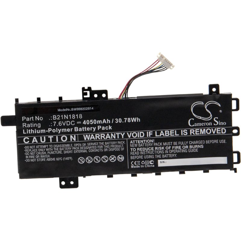 vhbw Batterie compatible avec Asus VivoBook 15 R564DA-EJ889T, R564DA-EJ960T, X512DA-BQ883T ordinateur portable Notebook (4050mAh, 7,6V, Li-polymère)