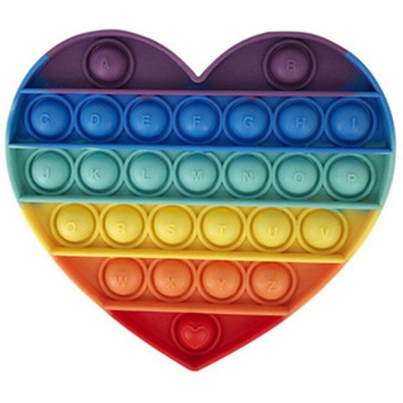 Jouet En Silicone Arc-En-Ciel Pour Enfants, Anti-Stress, Anti-Stress, Pour Autisme, Besoins Spéciaux