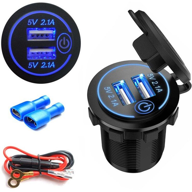 Adaptateur De Chargeur De Voiture 12v-24v, Pièces De Rechange Automobiles, Pièces Intérieures, Allume-Cigare Encastré, Téléphone Portable