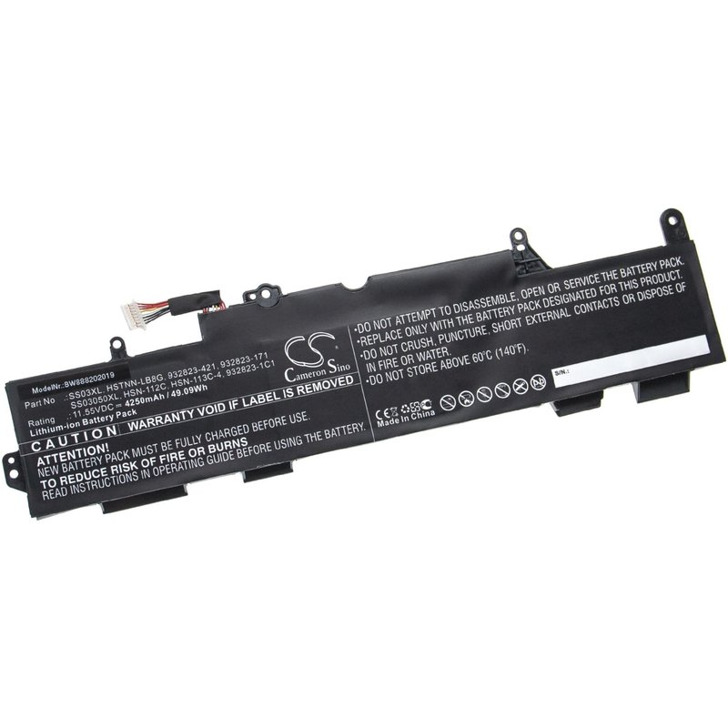 vhbw Batterie remplacement pour HP HSN-I12C, HSN-I13C-4, HSTNN-1B8C, HSTNN-DB8J, HSTNN-IB8C pour ordinateur portable (4250mAh, 11,55V, Li-ion)