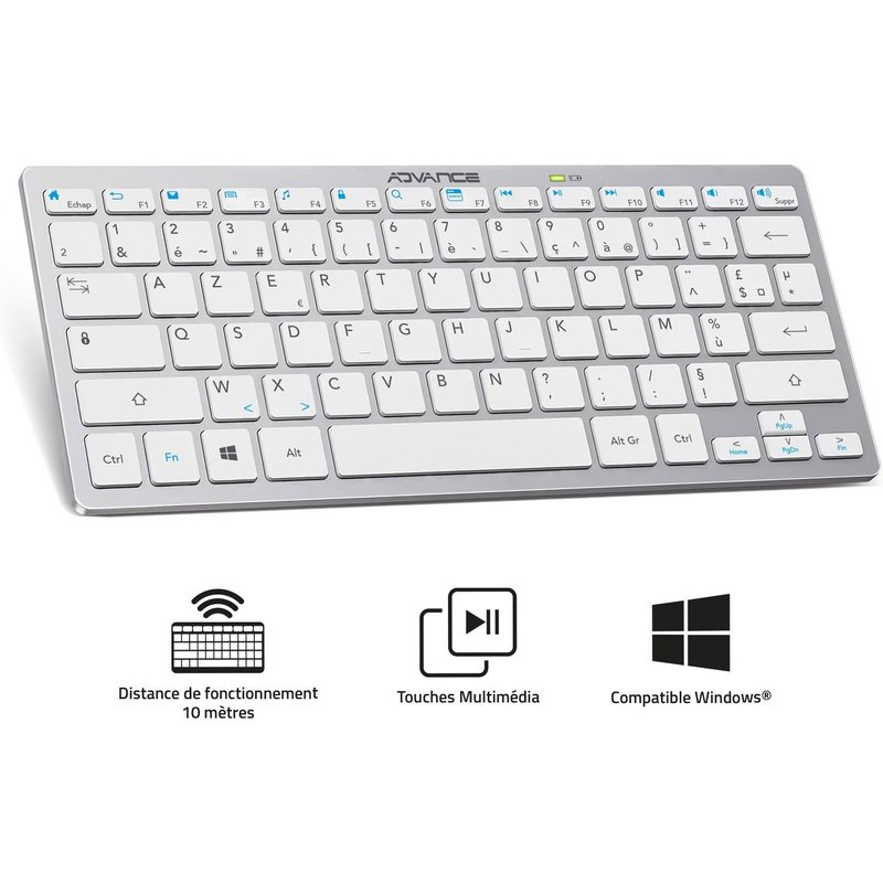 Clavier Sans Fil Bluetooth Advance Smartkeys (gris)