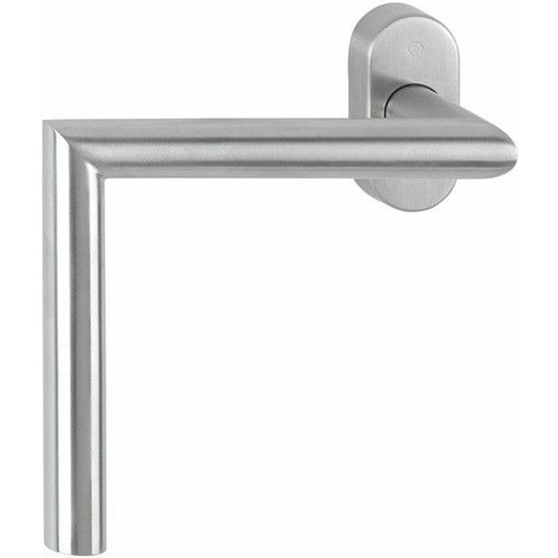 PoignĂ©e de fenĂȘtre inox coudĂ©e PMR - 200 x 200 mm - main droite HOPPE