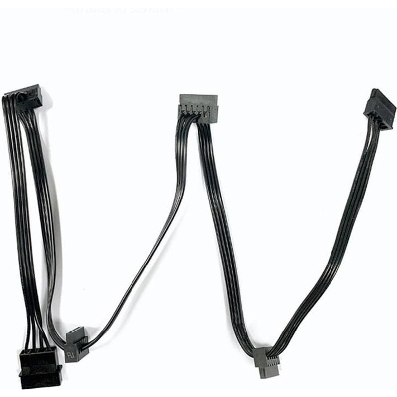 Adaptateur d'alimentation SATA 15 broches, bricolage, Molex 4 broches IDE 1 SATA 5, cordon d'alimentation difficile à séparer, câble d'alimentation 15 broches W2F8