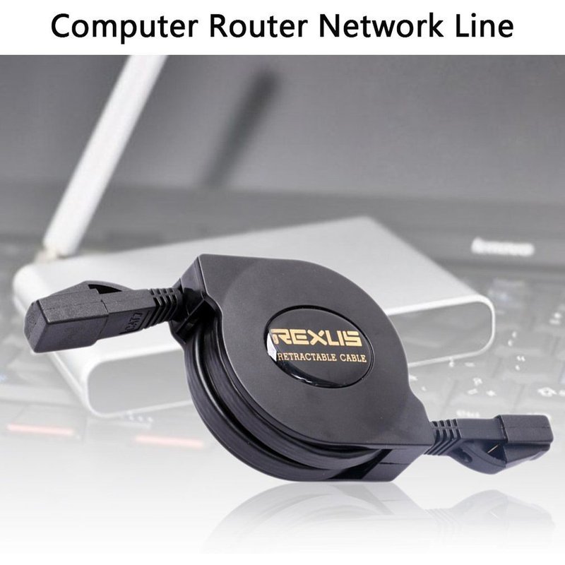 Câble réseau Ethernet rétractable Cat6, en cuivre, plat et évolutif, haute vitesse, pour routeur d'ordinateur