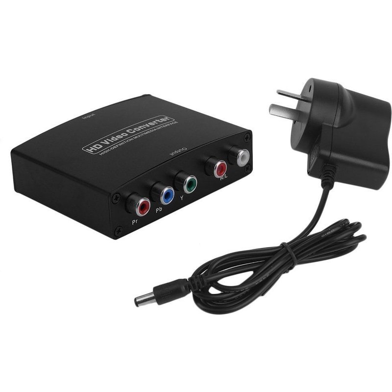 Adaptateur TV Portable 2 canaux LPCM 50/60HZ, 1.65Gbps/165MHz, compatible HDMI avec composant RGB (YPbPr), vidéo et Audio R/L, convertisseur TV