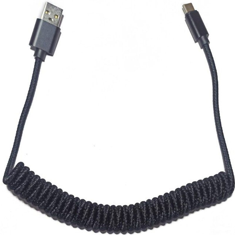 Câble Micro enroulé de Type C pour clavier mécanique GH60, câble USB de Type C vers Port USB pour Poker GH60