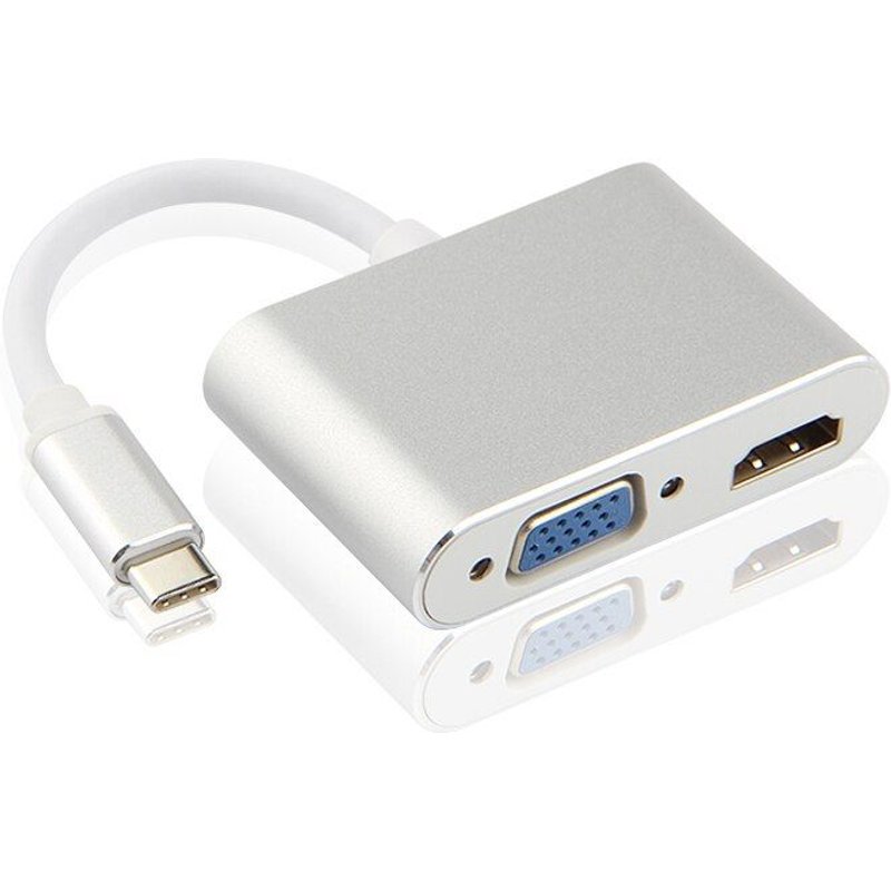 adaptateur USB C convertisseur vers HDMI VGA USB-C, HUB de câble pour Microsoft Surface Go Book 2 tablette connecter projecteur Type C HDMI