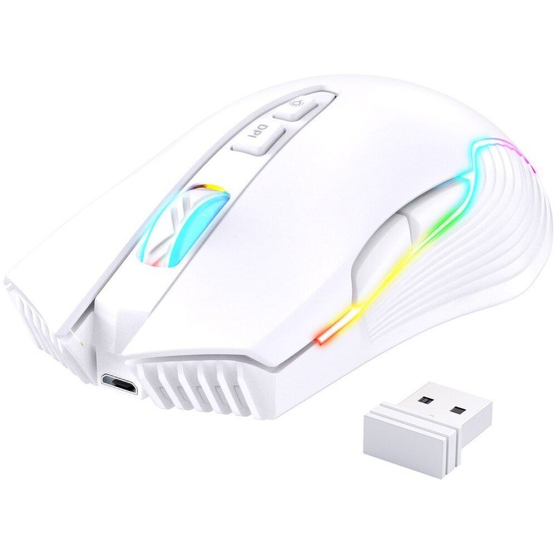 souris de jeu sans fil CW905, 5 couleurs rvb, LED 6 DPI réglables, USB, pour ordinateur de bureau et portable