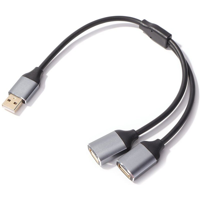 Adaptateur d'extension d'ordinateur 2 en 1, câble séparateur USB en Y, adaptateur USB 1 mâle à 2 femelles, cordon d'alimentation