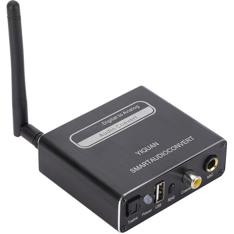 Convertisseur numérique-analogique 192kHz, avec télécommande, Bluetooth, DAC, Coaxial, Toslink vers stéréo analogique, L/R RCA