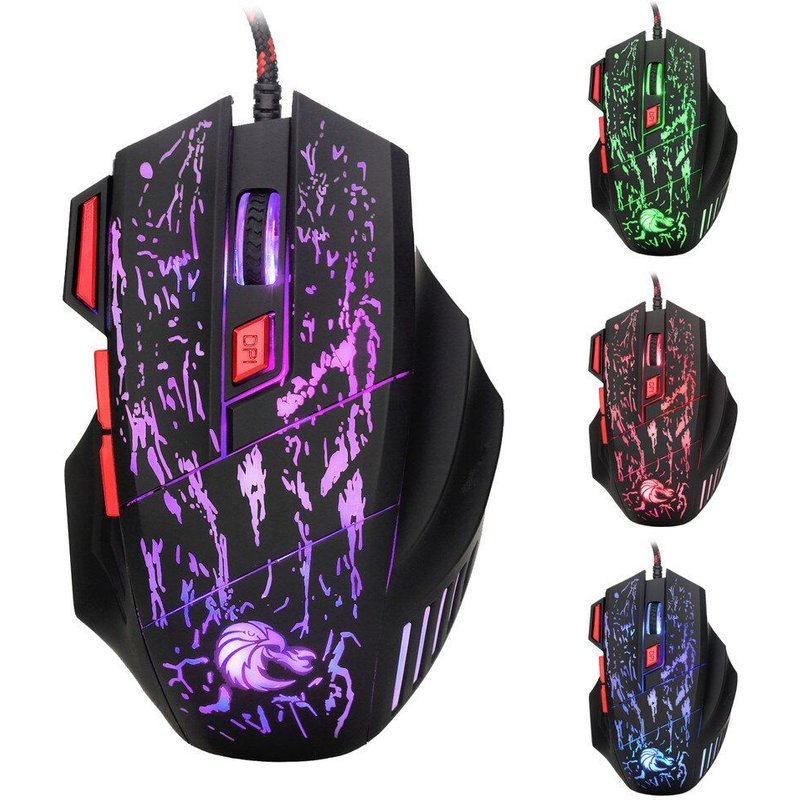 Souris de jeu professionnelle filaire, 5500DPI, 7 boutons, USB, accessoire ergonomique pour ordinateur portable