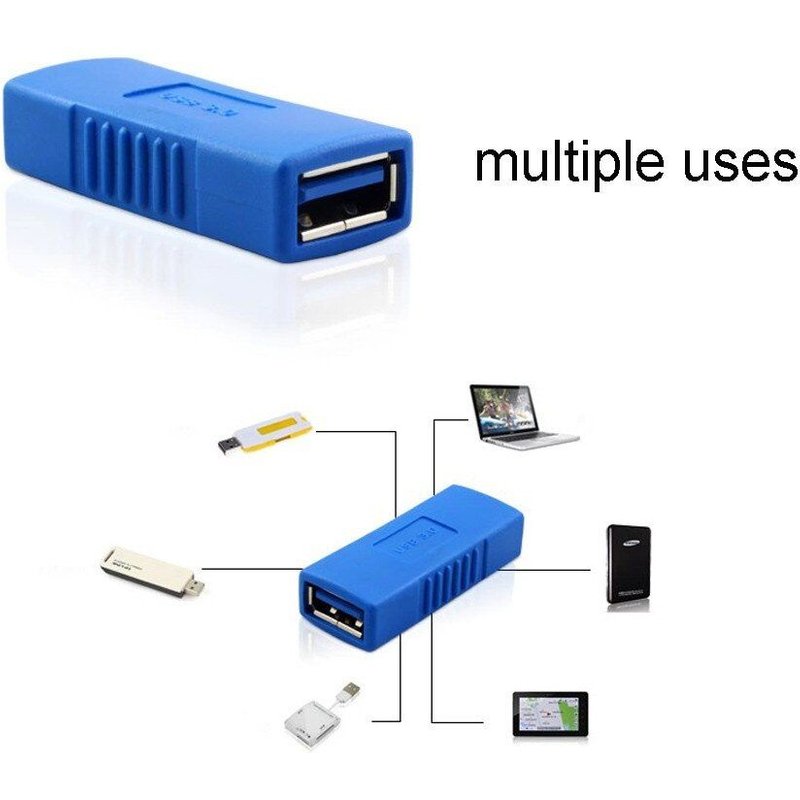 Adaptateur USB 3.0 Type A femelle vers femelle, coupleur de changement de sexe, adaptateur de connecteur, adaptateurs de câble