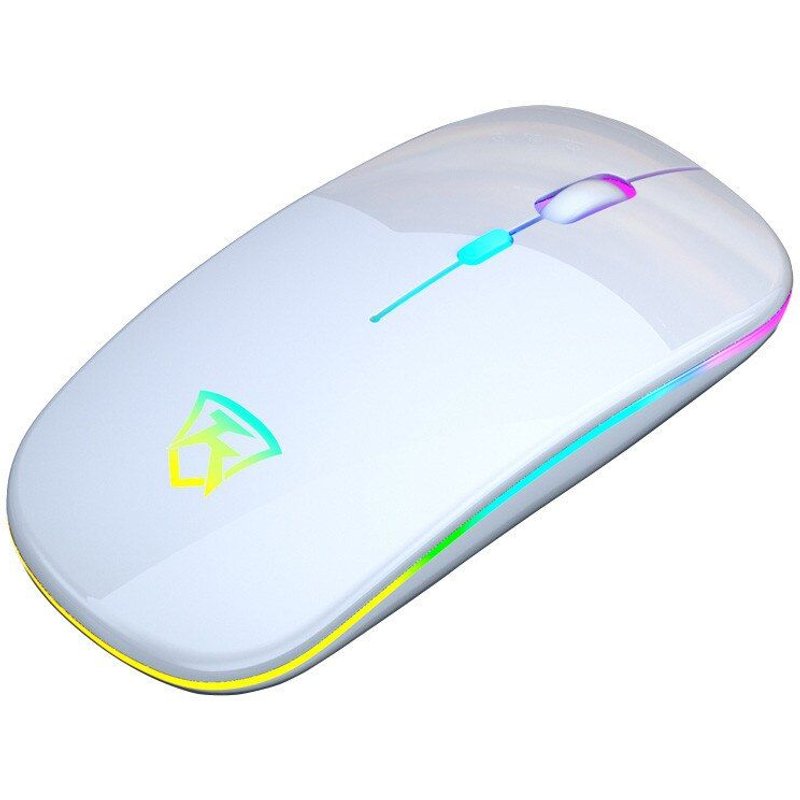 Mini souris optique de jeu ergonomique, Ultra-fine, Rechargeable par LED, sans fil, silencieuse, USB, pour ordinateur portable