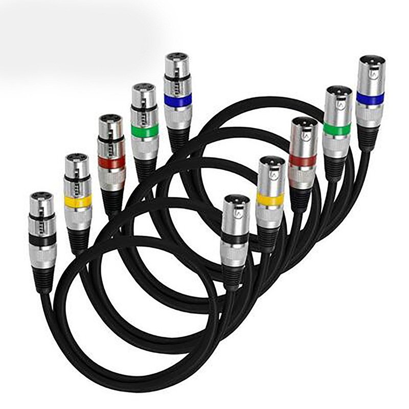 câble Audio mâle-femelle, 5 pièces, XLR mâle-femelle, M/F, 3 broches, jack, + OFC Shield, cuivre, câble Audio pour micro