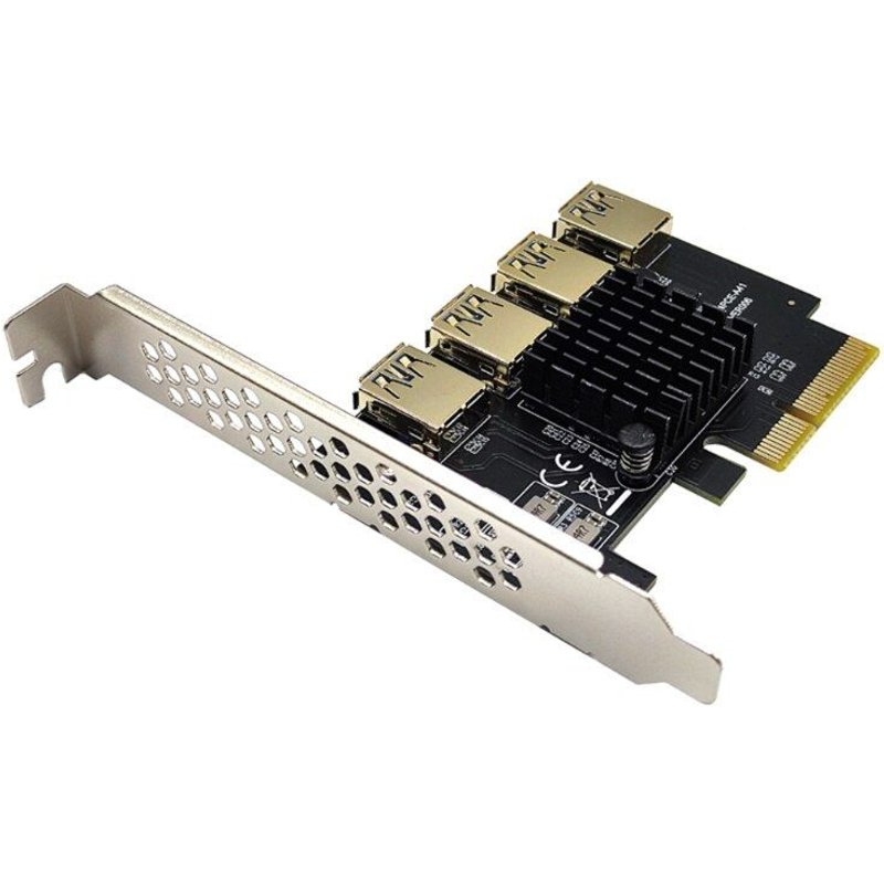 Adaptateur PCI-E à PCI-E 1 à 4 emplacement PCI Express 1x à 16x usb 3.0, prolongateur de carte spécial, convertisseur PCIe pour mineur BTC