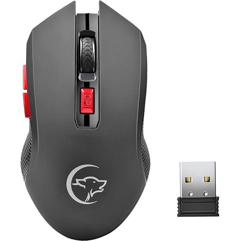 Souris optique de jeu sans fil 2.4G, 2400DPI, 6 boutons, avec récepteur USB, pour ordinateur portable, PC de bureau, nouvelle collection