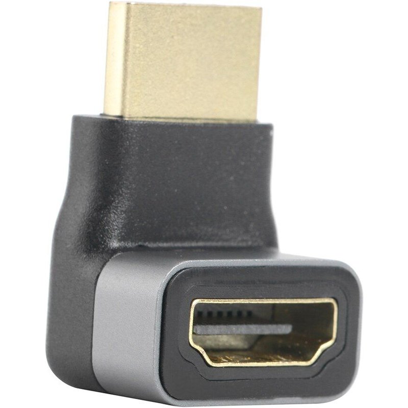 Adaptateur mâle-femelle compatible HDMI, prolongateur à 90 degrés, Angle droit, pour PS4 HDTV, convertisseur d'extension de projecteur, coupleur