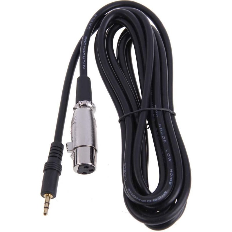 Câble Jack micro stéréo XLR, 3 broches femelle vers Angle droit 1/8 XLR3F vers angle droit 3.5mm TRS, pour caméra DV/microphone, 1 pièce