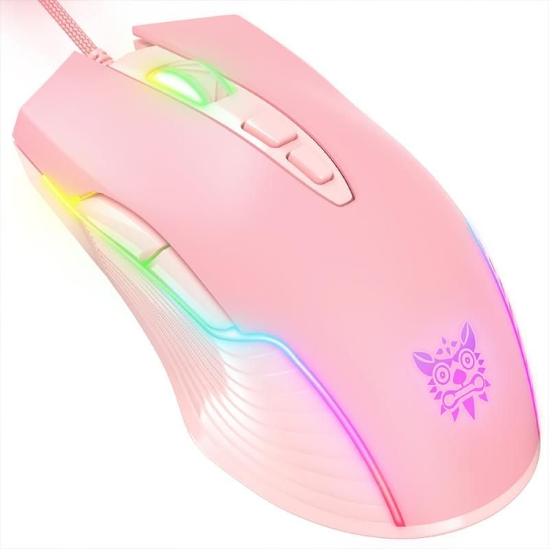 Souris de jeu filaire USB 6400 DPI, 7 boutons, Design respirant, lumineuse rvb, couleurs LED, pour ordinateur portable et PC Gamer