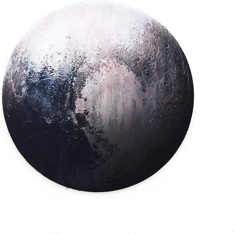 Tapis de souris rond antidérapant, série planète terre/Venus/Mars/mercure/Jupiter/arc-en-ciel/lune noire, tapis de jeu d'ordinateur