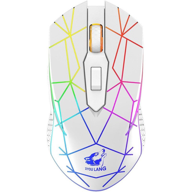 X9 souris lumineuse rvb sans fil Rechargeable, souris mécanique silencieuse 2400 DPI, souris de jeu réglable