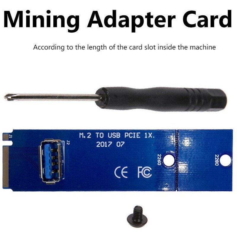 Convertisseur adaptateur M.2 NGFF vers USB 3.0 femelle, carte Riser PCIe X16 pour minage de GPU