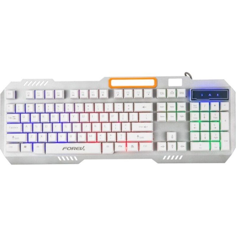 clavier de jeu mécanique filaire à 104 touches, couleur arc-en-ciel, rétro-éclairé, ergonomique, Standard, pour ordinateur de bureau et portable