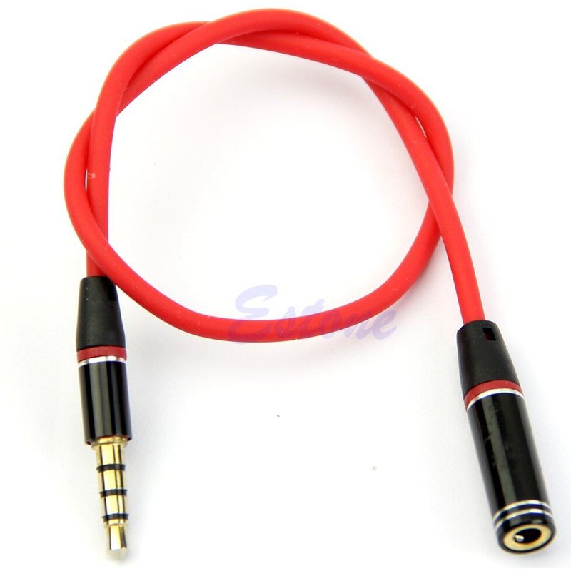 Câble d'extension pour écouteurs, Jack 3.5mm, 4 pôles mâle vers femelle