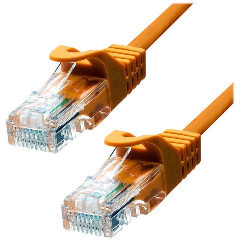 ProXtend - Cordon de raccordement - RJ-45 (M) pour RJ-45 (M) - 50 cm - 5.4 mm - UTP - CAT 5e - moulé, sans crochet, bloqué - orange