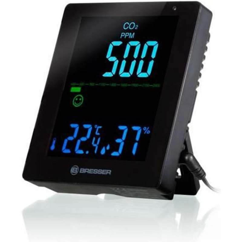 Bresser Monitor Co2 Y Calidad Del Aire Negro