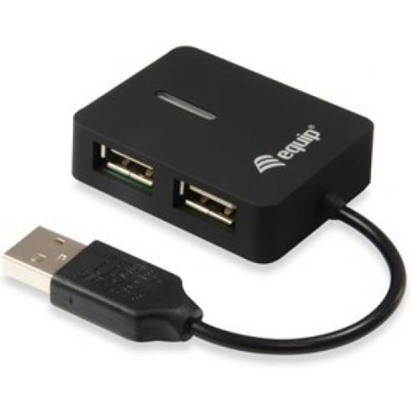 Equip 128952 hub & concentrateur USB 2.0 480 Mbit/s Noir