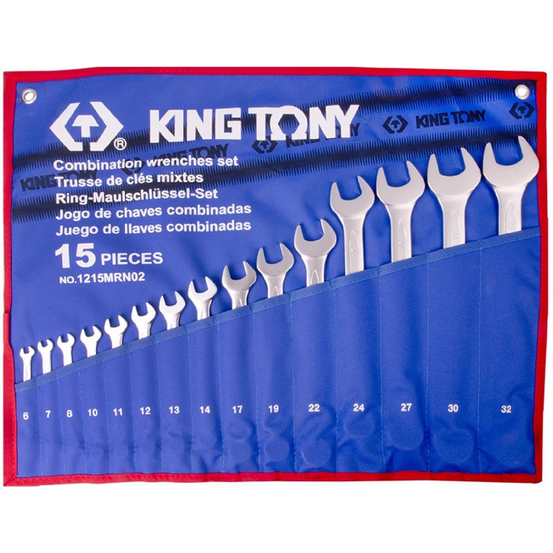 King Tony Jeu de 15 cles plate mixte - mrn02