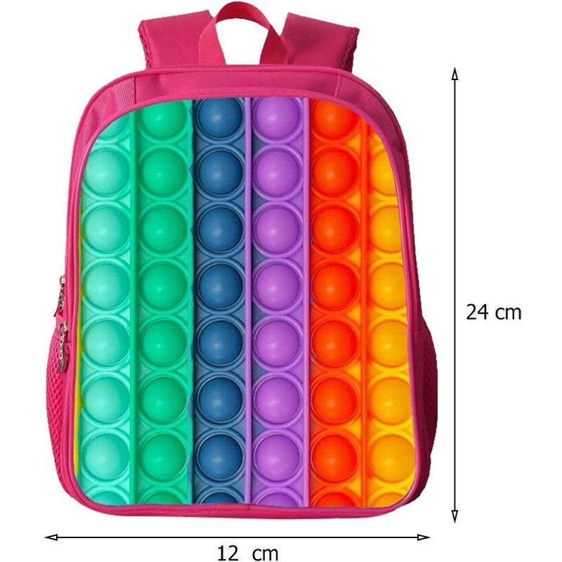 Sac D'école 3d Imprimé À Bulles Pouur Enfants, Sac À Dos De Stockage De Livres Pour Ordinateur Portable Pour Adolescents, Sac À Dos Sensoriel Fidget Arc-En-Ciel Pour Enfants, Cadeaux