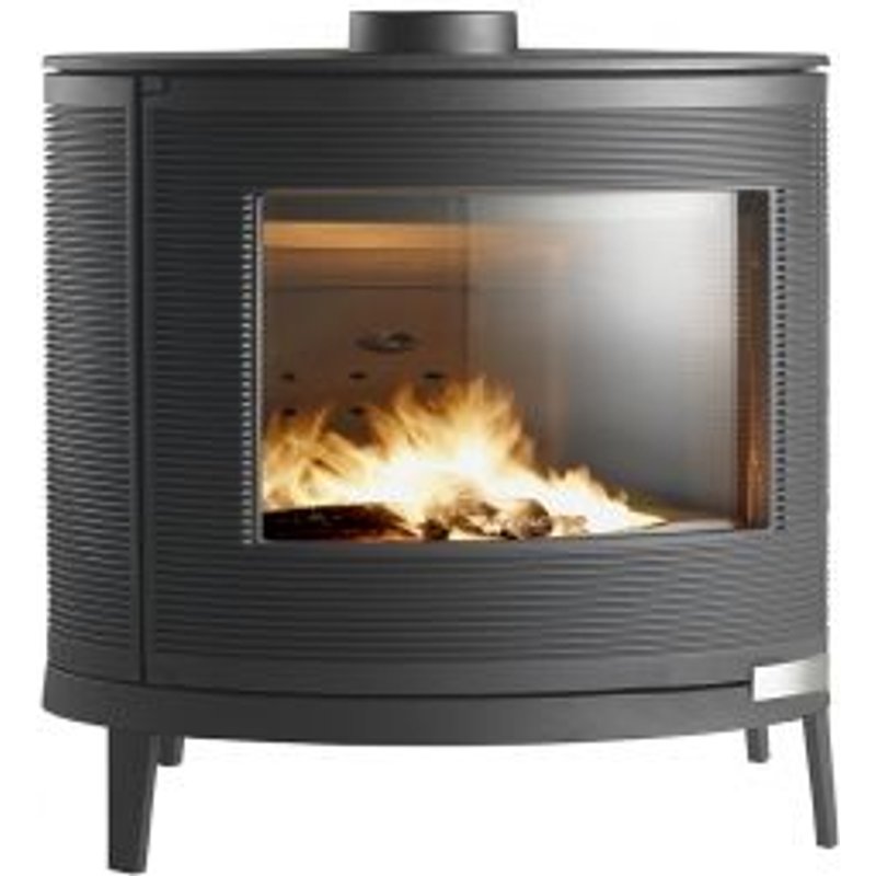 PoĂȘle Ă bois en fonte Invicta Kaori 9 kW - Rdt: 75% - CO: 0,10% - BĂ»ches 58 cm - Fonte