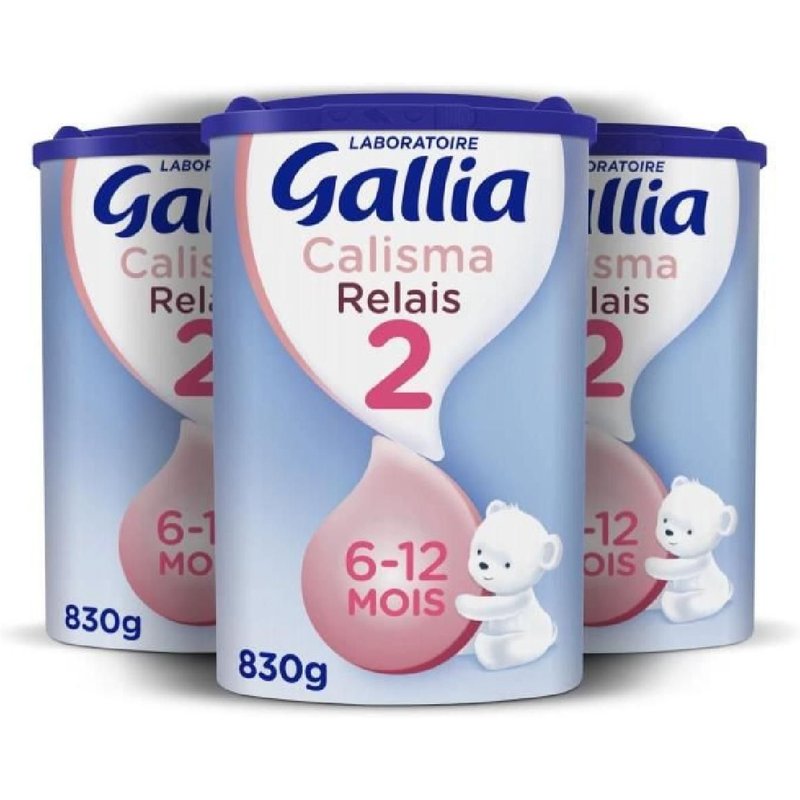 Gallia - Calisma Relais 2 - Lait En Poudre Pour Bébé - 3 X 830 G - Des 6 Mois A 1 An